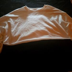 White Cropped Sweatshirt